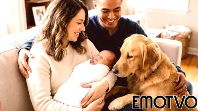 Psychology says people who raise a dog along with their new-born child aren't as stressed as many people a